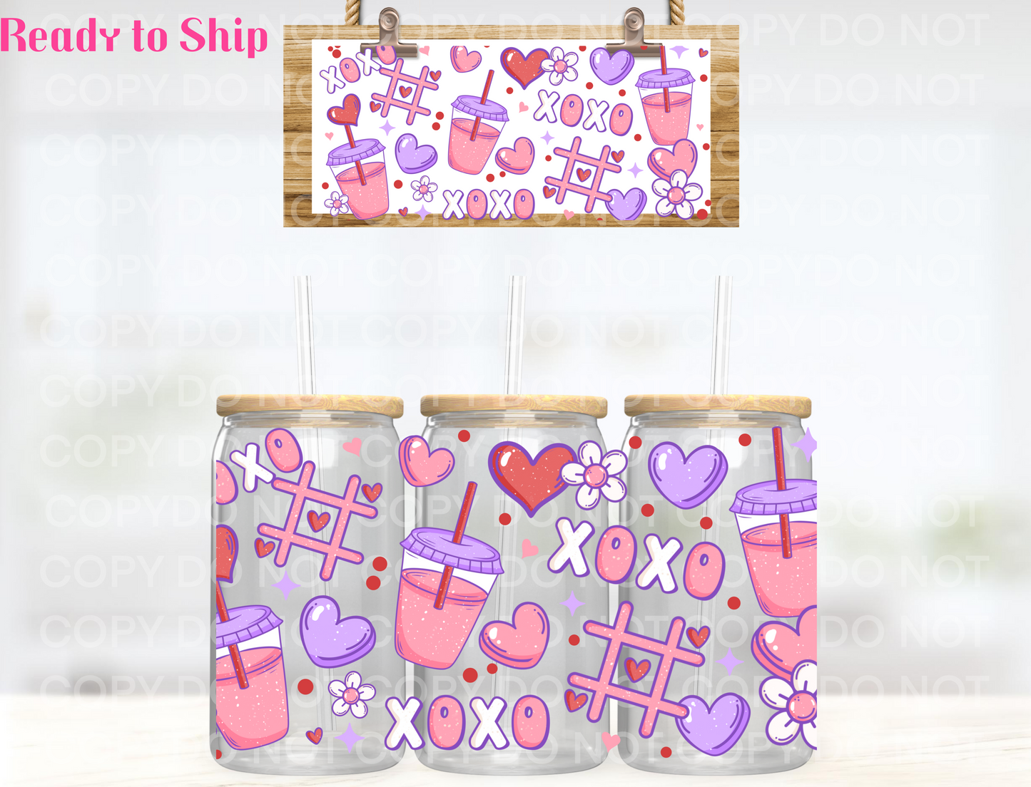 Valentines XOXO***UV DTF Wrap