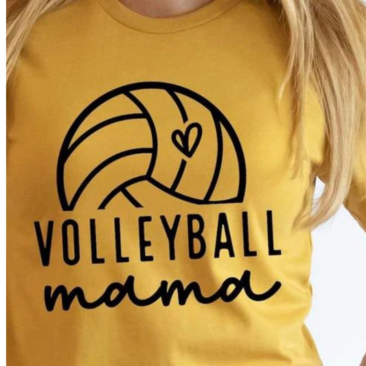 Volley ball MAMA**Single Color Screen print transfer