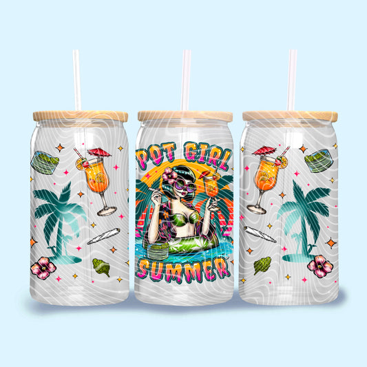 Pot girl summer**UV DTF Wrap