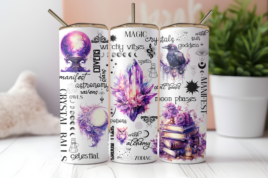 Celestial Witchy Crystal Words***20oz Tumbler