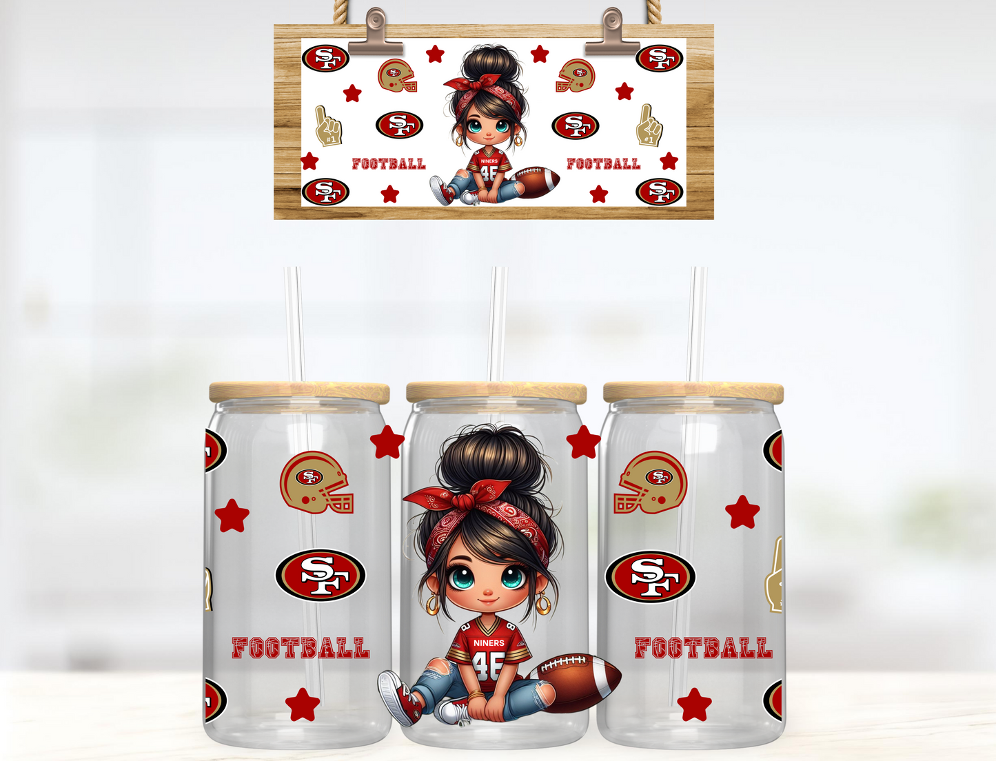 niners cutie**UV DTF Wrap