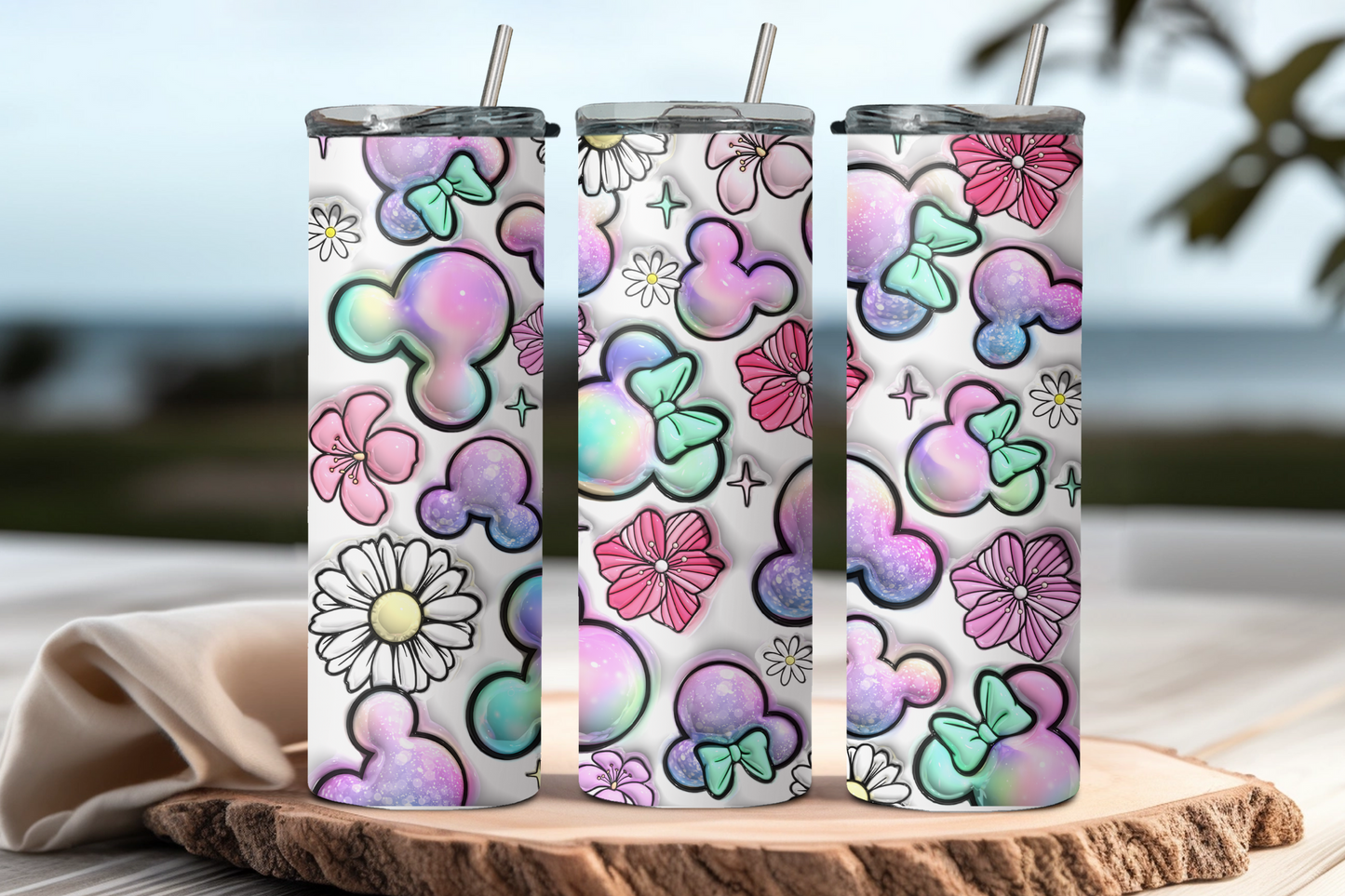 3D PUFF MOUSE COTTON CANDY***20oz Tumbler