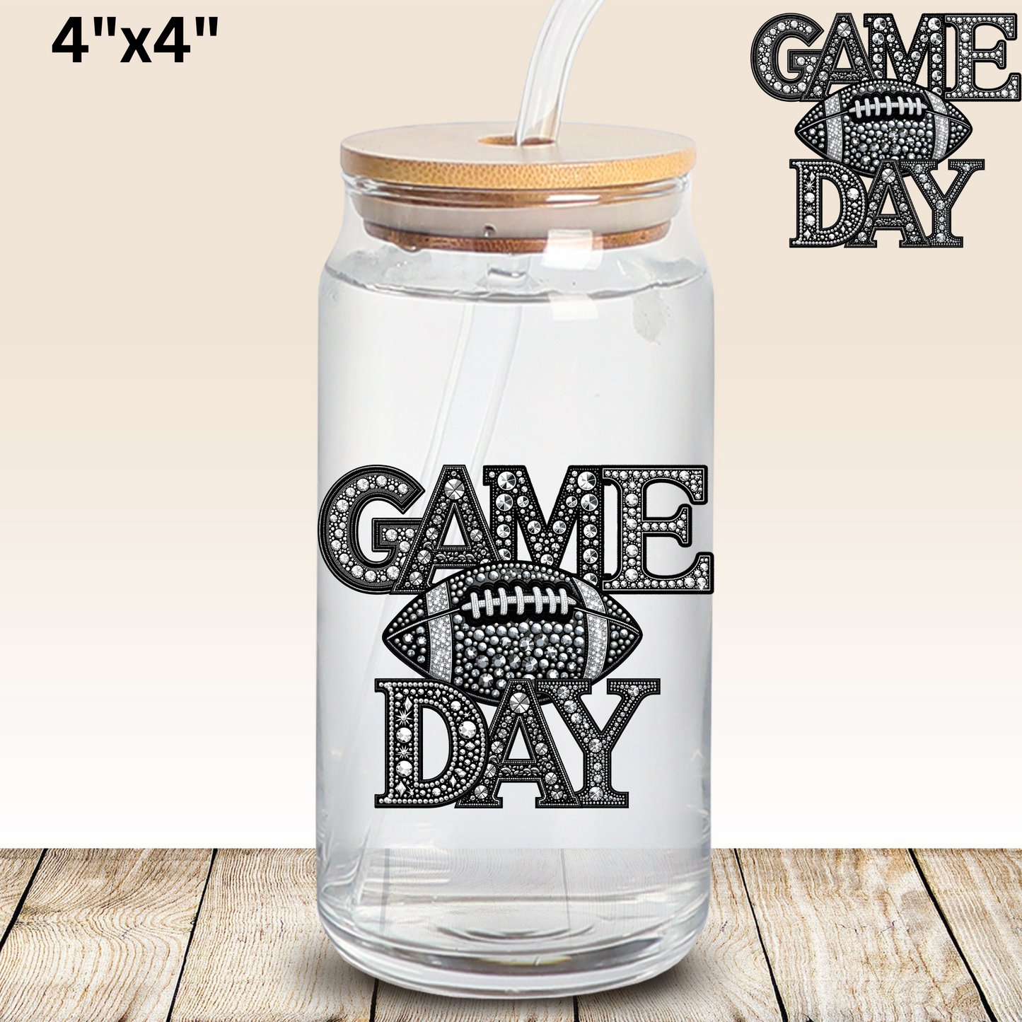 Game day football***UV decal