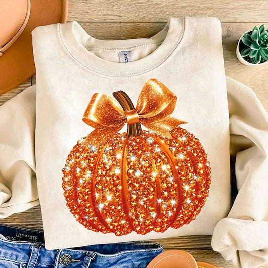 Halloween Png, Disco Pumpkin Png, Glitter pumpkin Png, Pumpkin patch png, Coquette Bow Pumpkin Png, Fall Vintage Aesthetic, Thanksgiving png