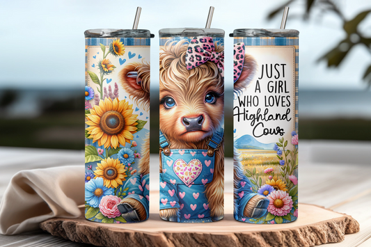 Just a girl who love highland cows***20oz Tumbler