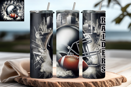 Raiders Las Vegas haters be gone football***20oz Tumbler