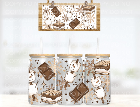 Snow Man Smores***UV DTF Wrap